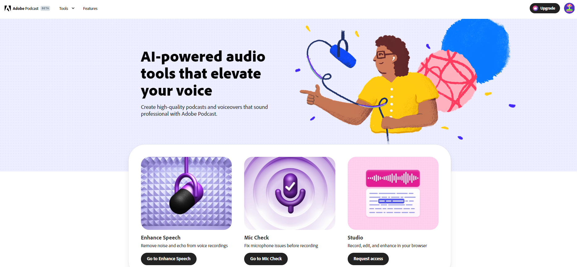 adobe-podcast-home-page